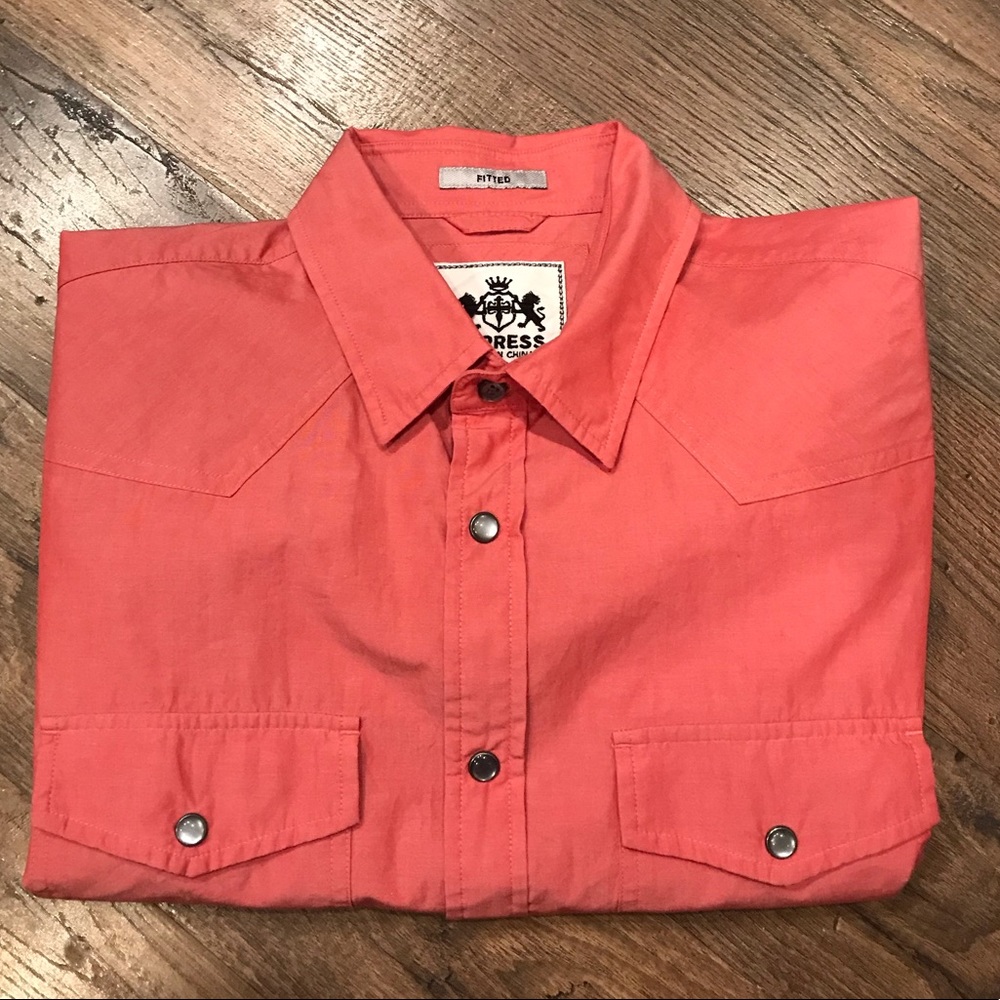 Express Men’s Short Sleeve Dress Shirt